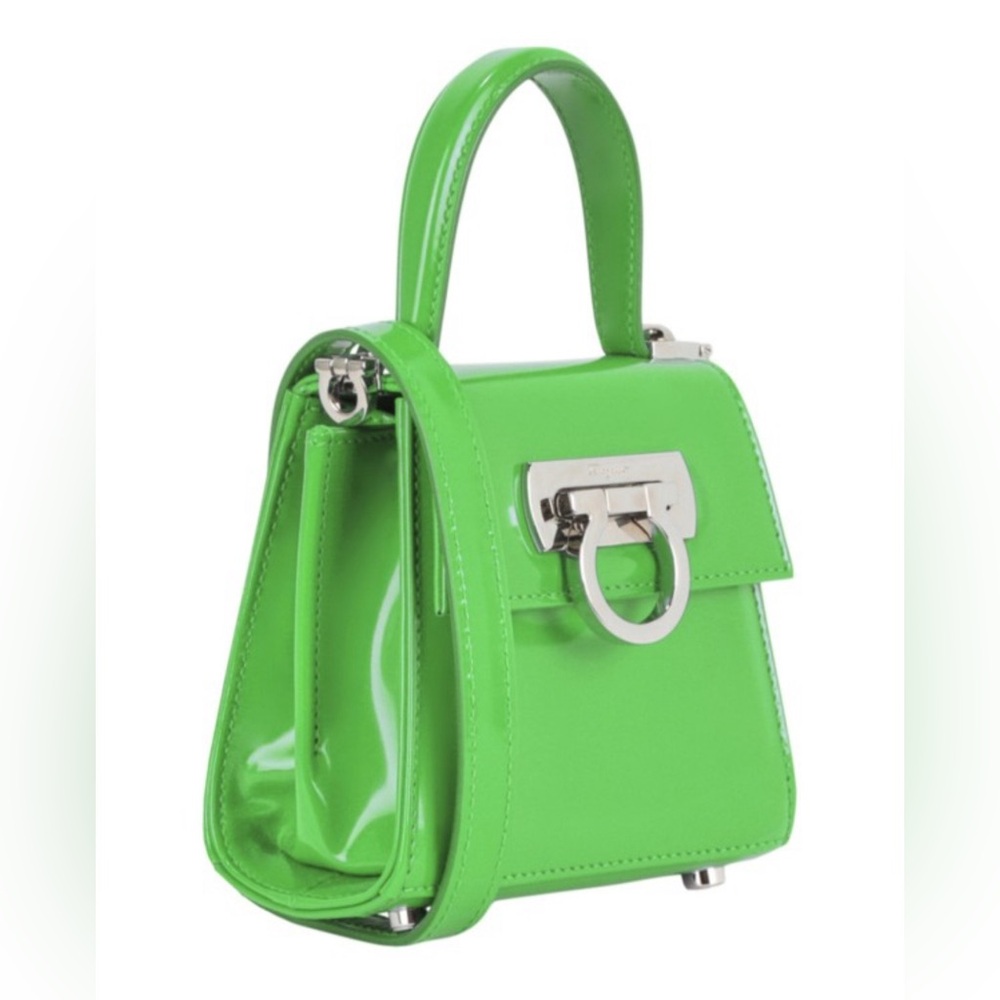 Salvatore Ferragamo micro top handle bag in lime 🍋‍🟩 green